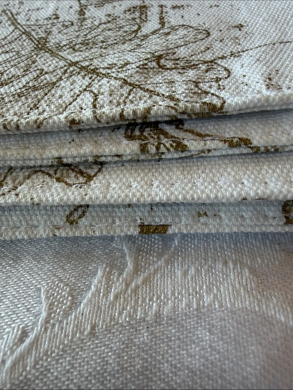 Envogue Cream and Gold Script Placemat Set